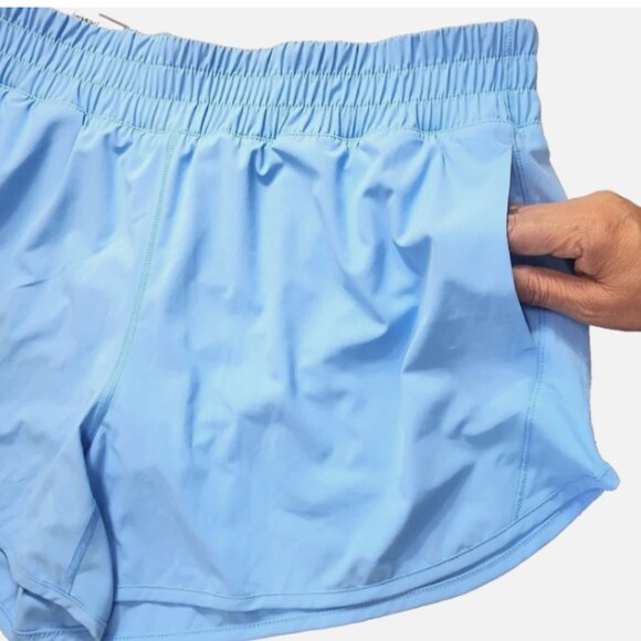 MEMBER’S MARK ACTIVE SHORTS WOMEN XXL BLUE 4-WAY STRETCH LINED POCKETS - Picture 3 of 9